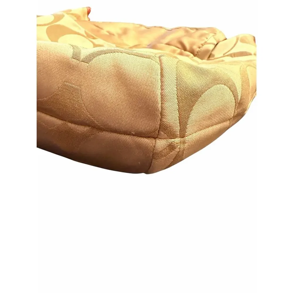 Coach Satchel Signature C Cream and Pink